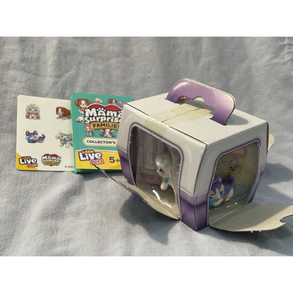 NEW Open Box Little Live Pets Mama Surprise Families Adoption Pack 4 Dogs
